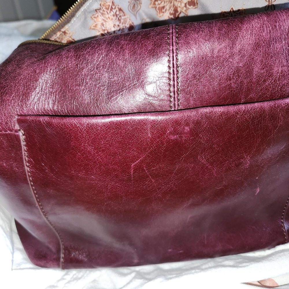HOBO Charlie Merlot Leather Shoulder Bag - Picture 11 of 11